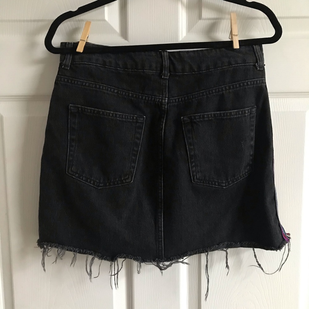 Topshop Moto rainbow track stripe denim skirt‎ / 8 - Picture 7 of 7